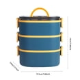 thumbnail image 2 of DIY Lunch 2000ML Three Layer Stackable Bento Sealed Leak Proof Lunch Microwave Portable Student Worker Food Container For Home School Camping Takeaway Bags Reusable Silicone Bags for Storage Sandwich, 2 of 3