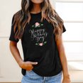 thumbnail image 2 of EQWLJWE Femmes Tops Oversize Graphique Print Tee-Shirt en Vrac Manches Courtes Col Rond Épaule Décontractée Tee-Shirt Dégagement, 2 of 7