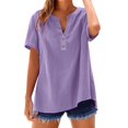 thumbnail image 1 of T-Shirts Femmes Lot Mode Décontractée Col en V Manches Courtes Haut T-Shirt - Hontri, 1 of 5