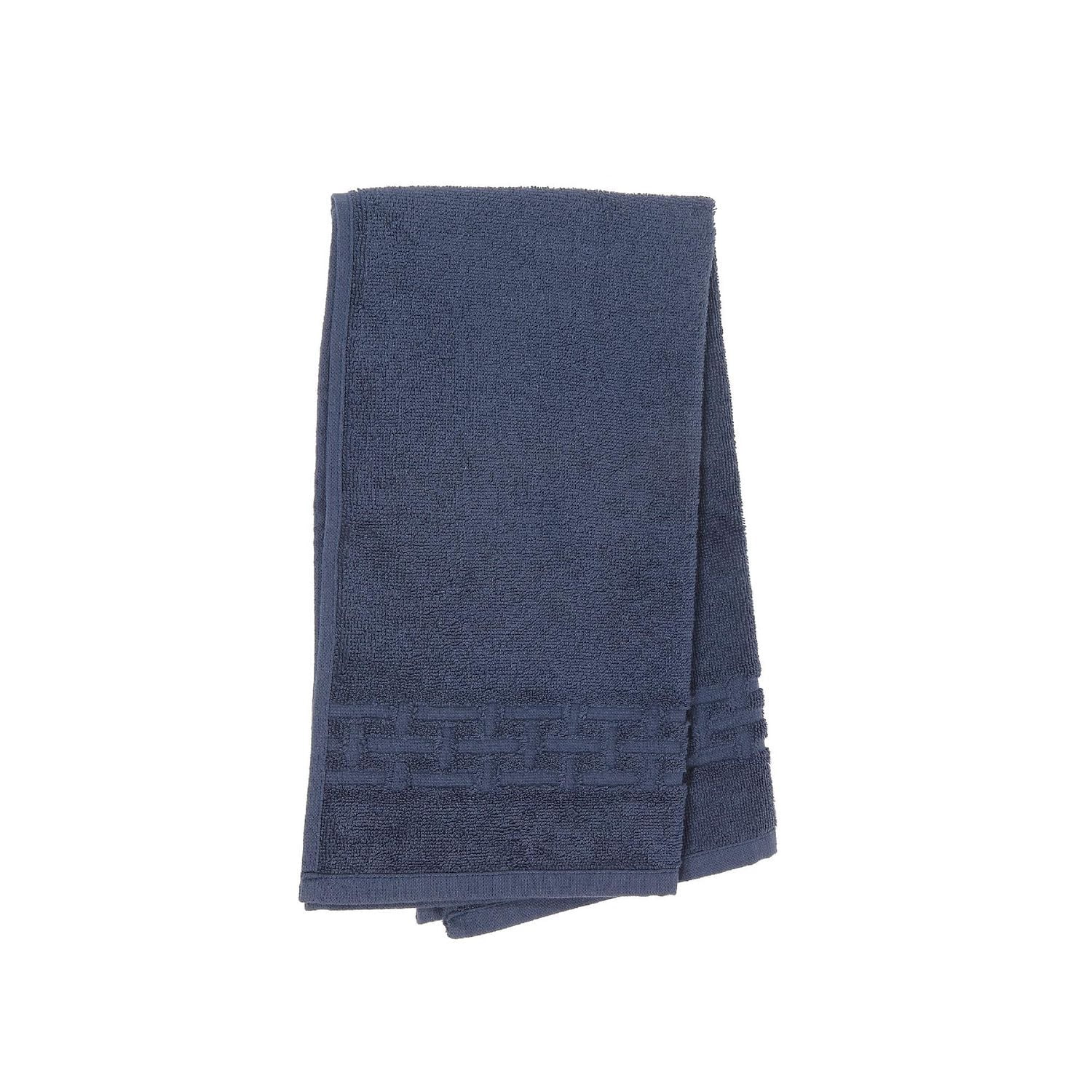 Basketweave Essuie-Mains (16 X 27) (Bleu Marine) - Set of 6
