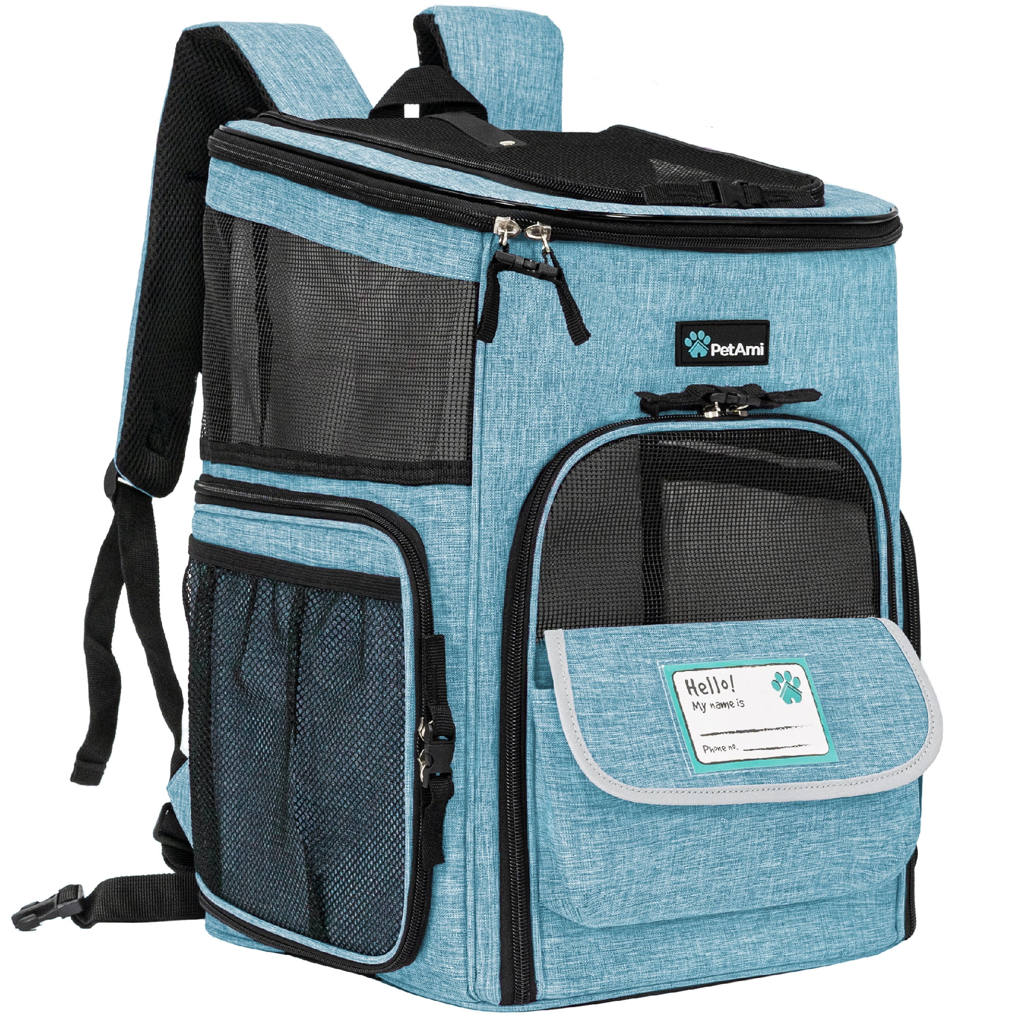 PetAmi Airline Approved Pet Carrier Backpack, Turqoise