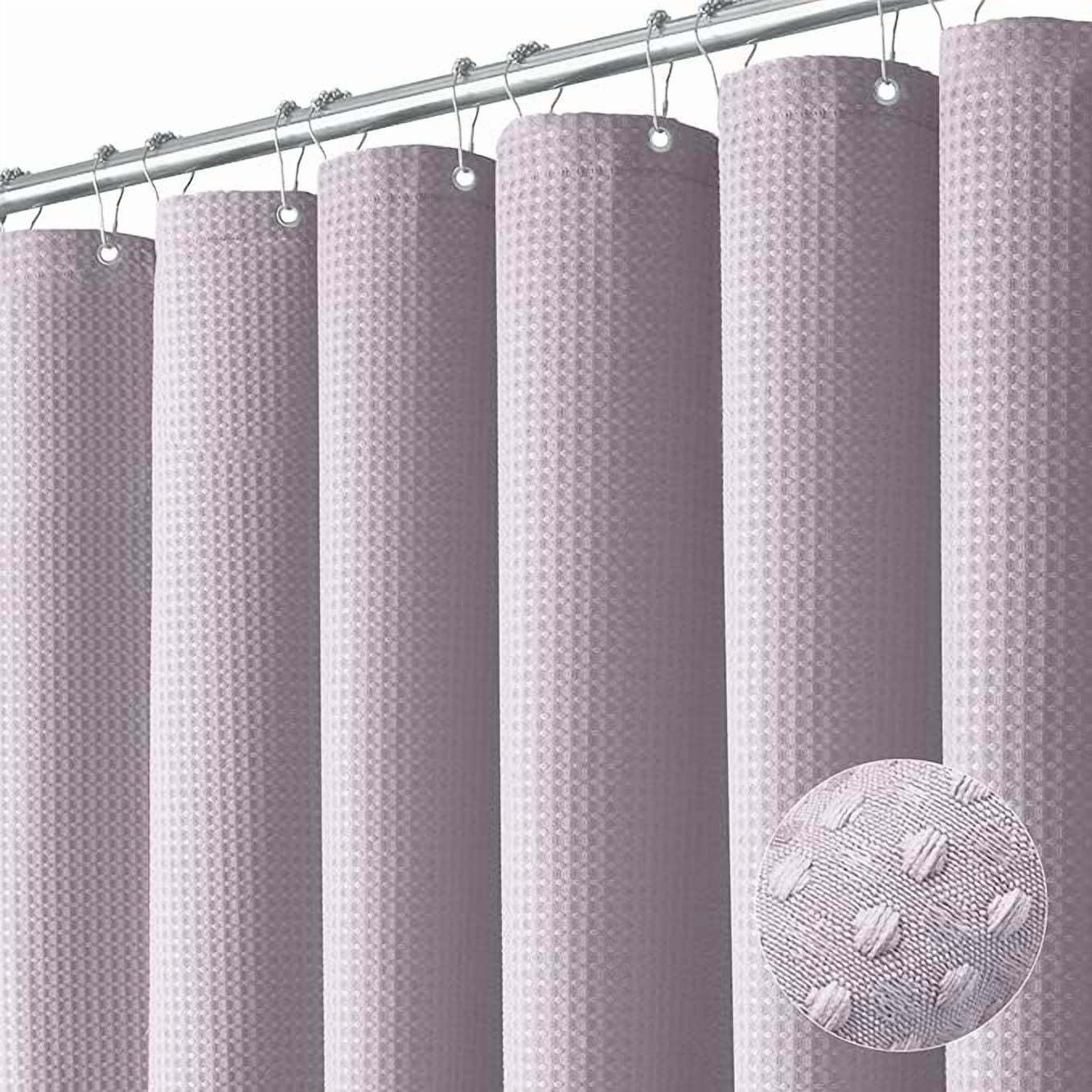 suxuMhao Waffle Pattern Waterproof Shower Curtain,71×71in 1pc Shower Curtain Liner for Bathroom,Shower Liners with 12 Plastic Hooks as a Gift,Stylish Shower Curtains for Bathroom Decor​,Purple