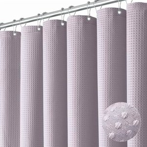 SuxuMhao Waffle Modèle Rideau de douche imperméable,71×71in 1pc Linge de douche Rideau pour salle de bain,Linges de douche avec 12 Crochets en plastique comme un cadeau, Rideaux de douche élégants pour la décoration de salle de bains ,Purple