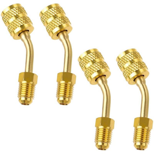 Adaptateur R410a à Forte Étanchéité, Bonne Étanchéité Assure une Performance Sans Fuite pour Charger le Réfrigérant R410a Sans Ouvrir les Tuyaux, Design Incliné à 45 Degrés Offre une Facilité d'Entretien
