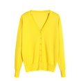 thumbnail image 2 of Baberdicy Sweaters for Women Ladies' Solid Tone Buttoned Mercerized Cotton Loose Sweater with Cardigan Jacket Womens Sweaters Yellow, 2 of 5