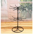 thumbnail image 3 of Rotating Iron 2-Tier Revolving Stand Rack Jewelry Holder Display with 16 Hooks Black, 3 of 5