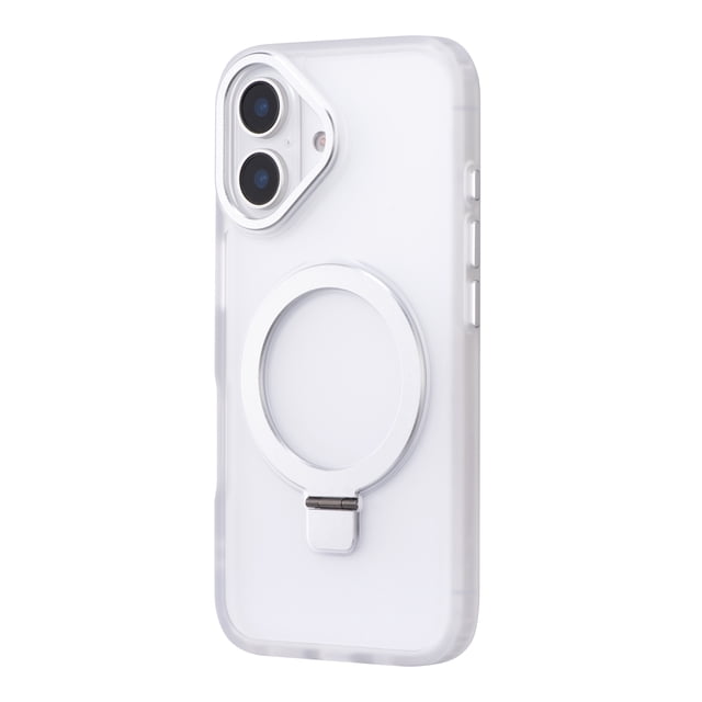 Artikl Lux Pro Compatible MagSafe Étui Givré avec Support pour iPhone 16 - Argent