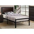thumbnail image 1 of Metal Bed with Espresso Wood Panels, 1 of 1