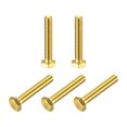 thumbnail image 1 of Unique Bargains Brass Hex Bolts, 1/4-20x1-1/2' 5 Pack Fully Thread Grade 4.8 Machine Screws, 1 of 4