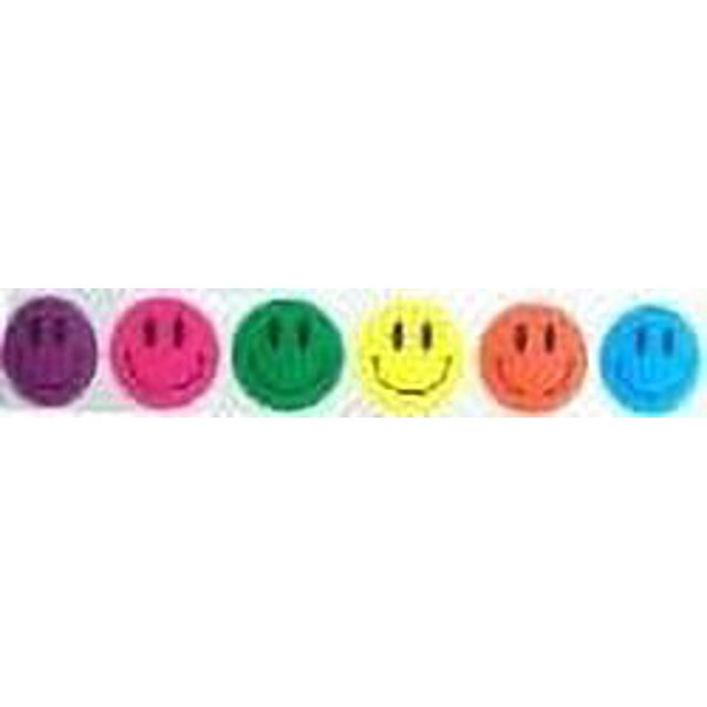 Multicolor Happy Face Dot Stickers | 0.75" Inch Round | 500 Pack