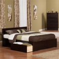 thumbnail image 2 of Leo & Lacey King Wood Platform Bed with Footboard & Storage Drawers in Espresso, 2 of 4