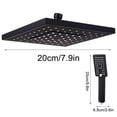 thumbnail image 3 of Rainfall Shower Head, Pressurized Top Spray Nozzle and Hand Shower Head Set, Large Household Bathroom Showerhead, Daily Shower Spray, 3 of 4