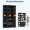 thumbnail image 4 of EastVita 6 Tier Tall Bookshelf with Storage, Modern Farmhouse Bookcase, Black, 4 of 6
