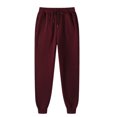 thumbnail image 1 of Yuyuzo Sweatpants for Women High Waisted Drawstring Joggers Pants Solid Color Fleece Lined Trousers, 1 of 2