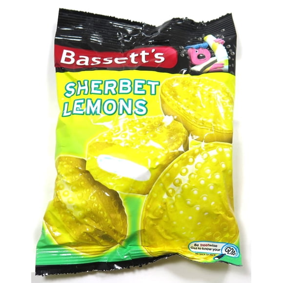 Maynard Bassetts Sherbet Lemons - bonbons au citron avec un centre de sorbet pétillant.