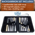 thumbnail image 3 of WE Games Magnetic Backgammon Set with Leatherette Case - Travel Size, 3 of 11