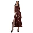 thumbnail image 1 of Moomaya Robe Imprimée Femme Fête Mariage Tenue de Fête Col Licou Robe Maxi en Rayonne, 1 of 4