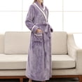 thumbnail image 1 of Hot ! TIMIFIS Mens Womens Robe Soft Plush Fleece Hooded Bathrobe, Full Length Long Warm Lounge Robe Spa Bath Robe with Hood pring/Summer, 1 of 6