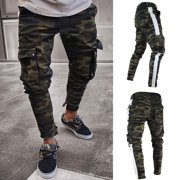 EGNMCR Jeans for Men, Men's Elastic Waist Loose Fit Denim Pants, Mens Pull On Jeans Mens Skinny Stretch Pants Pleated Ripped Freyed Trousers Men Pants