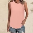 thumbnail image 2 of AherBiu Débardeurs Grande Taille pour Femmes Couleur Unie Sans Manches Col Rond Ample Chic Décontracté Basique Camis, 2 of 7