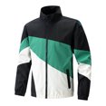 thumbnail image 1 of LOVZFMLL Vestes pour Hommes à Blocs de Couleur, Poches Zippées, Veste Décontractée à Manches Longues, 1 of 4