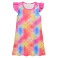 thumbnail image 1 of MIASHUI Chemises de Nuit pour Filles Robe de Princesse Manches à Volants Pyjama Rose 6-7 Ans, 1 of 6