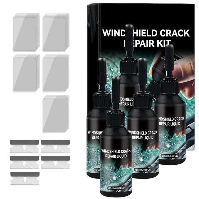 Btomtd Trousse de Liquide de Réparation pour Pare-Brise avant Automobile Répare Rapidement les Fissures Vision Claire Voyage Sécuritaire 20 ml, D