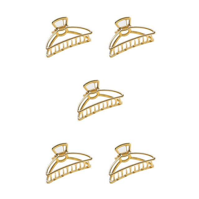 maskred Pinces de Mode Grand Style Simple à Portée de Main Style Simple Robuste Exquis Accessoires Barrettes pour Femmes KC Or/arc 5Set