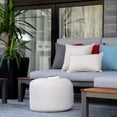 thumbnail image 2 of Gouchee Home Soleil Indoor/Outdoor Ottoman – Water-Repellent Beige Pouf with Polystyrene Bead Filling, Lightweight & Durable for Patio, Balcony, or Living Room, 2 of 6