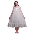 thumbnail image 1 of Bimba White4 Papillon à Pois et Chemises de Nuit en Coton Imprimées pour Femmes Robe Sans Manches Tenue de Nuit Robe Maxi XXX-Large, 1 of 6