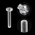 thumbnail image 4 of Unique Bargains M4x25mm Plastic Phillips Bolts PC Pan Head Machine Screws Transparent 50 Pack, 4 of 5
