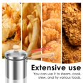 thumbnail image 3 of MesaSe Friteuse avec Panier Passoire en Acier Inoxydable avec Poignée Couvercle Mini Friteuse Réutilisable Condensateur d'Huile Bonne Conductivité Thermique pour Friture, 3 of 10