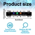 thumbnail image 3 of 40 Pieces Temperature Strips Testing Adhesive Temperature Strips 90 to 100 Fahrenheit Degree Temperature Sticker Sticky, 3 of 8