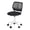 Black, variant on Homy Casa White Office Chair Adjustable Height Desk Chair with Padded Seat and Rolling Wheels for Home Office Bedroom Study