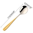 thumbnail image 2 of Amzcrzy Utensils 304 Stainless Steel Flat Handle Round Spoon Thickened Dinner Spoon and Soup Spoon forHome Use Rounded Flat Spoon Serving Spoons Spoon Soup Spoons, 2 of 5