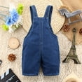 thumbnail image 3 of KIDSCOOL SPACE Baby Summer Cotton Denim 3D Rabbit Soft Shorts Overalls, 3 of 5