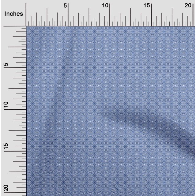 oneOone Cotton Flex Fabric Greek Key Geometric Print Fabric BTY 40 Inch Wide