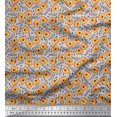 thumbnail image 1 of Soimoi Rayon Fabric Text & Tiger Face Cartoon Fabric Prints by Yard 42 Inch Wide, 1 of 3
