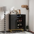 thumbnail image 2 of HOMCOM Armoire Moderne de Rangement pour Chaussures Armoire à Chaussures avec Portes à Fermeture en Douceur Noir, 2 of 10