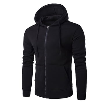 Pisexur Mens Hooded Jackets Drawstring Long Sleeve Zip Up Hoodie Casual Solid Color Hooded Sweatshirt Lightweight Outdoor Sport Coats with Pockets S-3XL