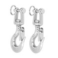 thumbnail image 3 of Clevis Hook, Removable 360° Rotation 2Pcs Slip Hooks Lifting Large Capacity  For Construction Cranes For Land Transportation For Port Loading Unloading, 3 of 8