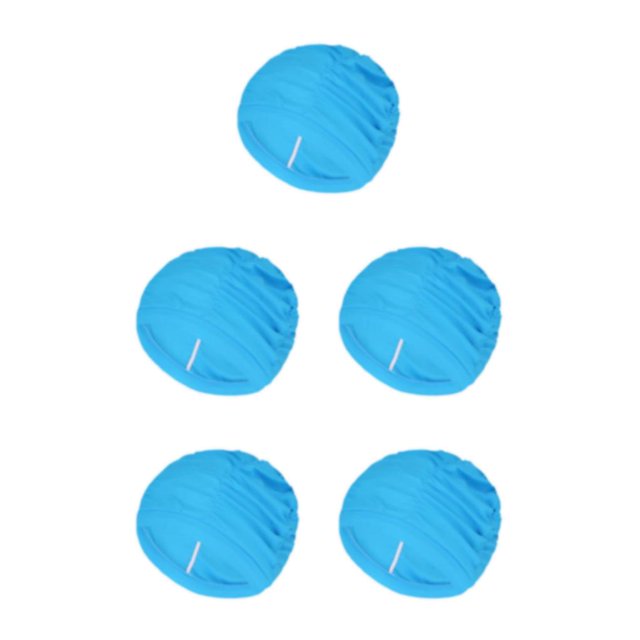 serony Bonnet de Bain en Nylon pour Femmes Ajustable Bleu Lac 5Ensemble