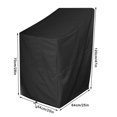 thumbnail image 2 of Baohd Chair Cover Portable Waterproof Washable Breathable PVC Coating Patio Garden Backyard Balcony Covers with Storage Bag Type 2, 2 of 9