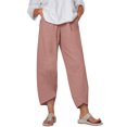 thumbnail image 1 of Timegard Womens Plus Size Pants Elastic Waisted Solid Color Lightweight Pants Lounge Trousers Pockets, 1 of 4