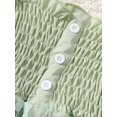 thumbnail image 4 of Faithtur Toddler Girl Summer Dress, Sleeveless Button Front 3D Butterfly Solid Color A-line Dress, 4 of 9
