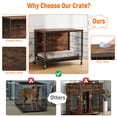 thumbnail image 3 of BeesClover Cage pour Chien, Meuble Cage pour Chien Robuste 38 Pouces TTG, Chenil Intérieur à Double Porte avec Roues à 360°, Plateau Amovible et 3 Crochets, Cage pour Animaux Résistante aux Rayures Facile à Assembler et à Nettoyer pour Grands Chiens, 3 of 7