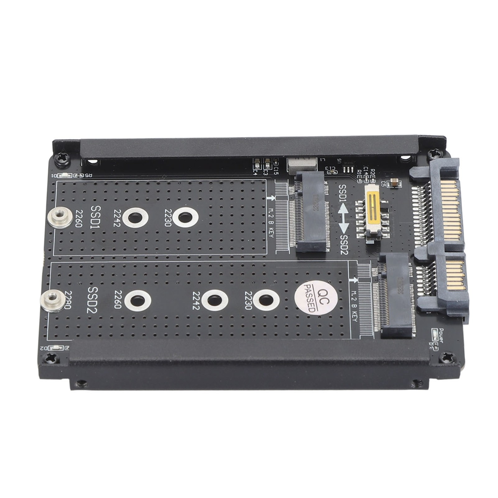 NGFF SSD Converter To 2.5 Inch  3.0 Card, PCB Iron Durability Dual NGFF B M Key M.2 SSD Card Driver Free Practical 6Gbps  for 2230 2242 2260