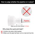 thumbnail image 4 of Unique Bargains 3/4 Inch BSP Female to 3/8 Inch OD Straight Quick Connect Water Purifier for Reverse Osmosis System 5pcs, 4 of 7