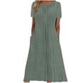 thumbnail image 2 of DPTALR Robe d'Été pour Femme, Confortable, Aguichant, Unie, avec Poches, Sans Manches, à Col en V, 2 of 6