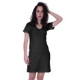 thumbnail image 1 of Moomaya Robe d'Été Ajustée à Manches Courtes en Jersey Uni Basique Décontractée Courte Style T-Shirt-D5, 1 of 6